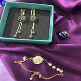 Special Valentine Bracelet,Earrings & Ring Combo